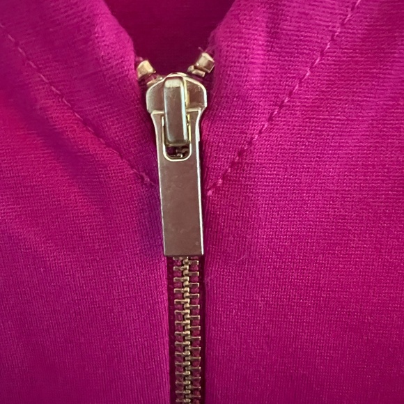 NEW Banana Republic fuchsia dress with gold zipper SIZE 16 TALL - Picture 3 of 6